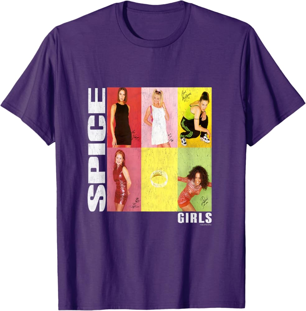 Amazon.com: Official Spice Girls Photo Signatures T-Shirt